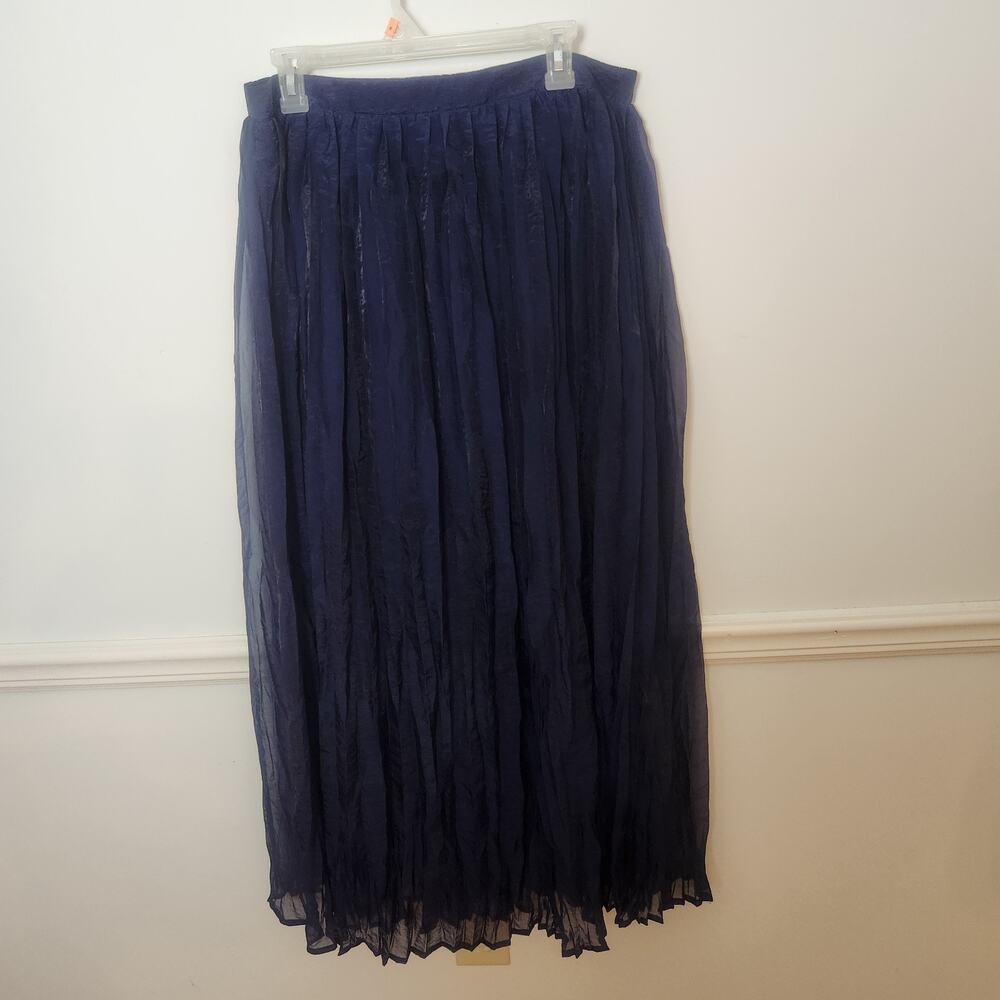 New Baltic Born Cyra Midi Skirt 1XL Womens Pleated Blue Boho Festival WhimsiGoth